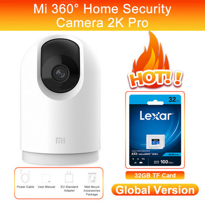 Xiaomi Mi 360° kamera 2K Pro globālā versija 1296p HD WiFi nakts redzamības mazuļa drošības monitors tīmekļa kameras video AI cilvēka noteikšana