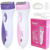 Kemei Hair Remover Lady borotva hónalj hajvágó újratölthető vízálló bikini hónalj borotva nőknek vezeték nélküli epilátor