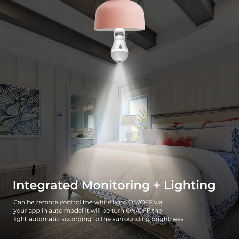 3MP 5MP Wifi Πανοραμική κάμερα CCTV επιτήρησης βίντεο Fisheye Panoramic Bulb CCTV Video Night Vision Ασύρματη κάμερα IP