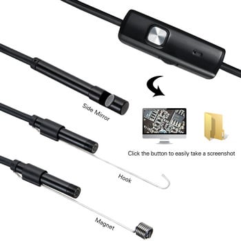 Мини ендоскопска камера Водоустойчива ендоскопска бороскопна регулируема мека жица 6 светодиода 5,5/7 мм AndroidType-C USB камера за кола