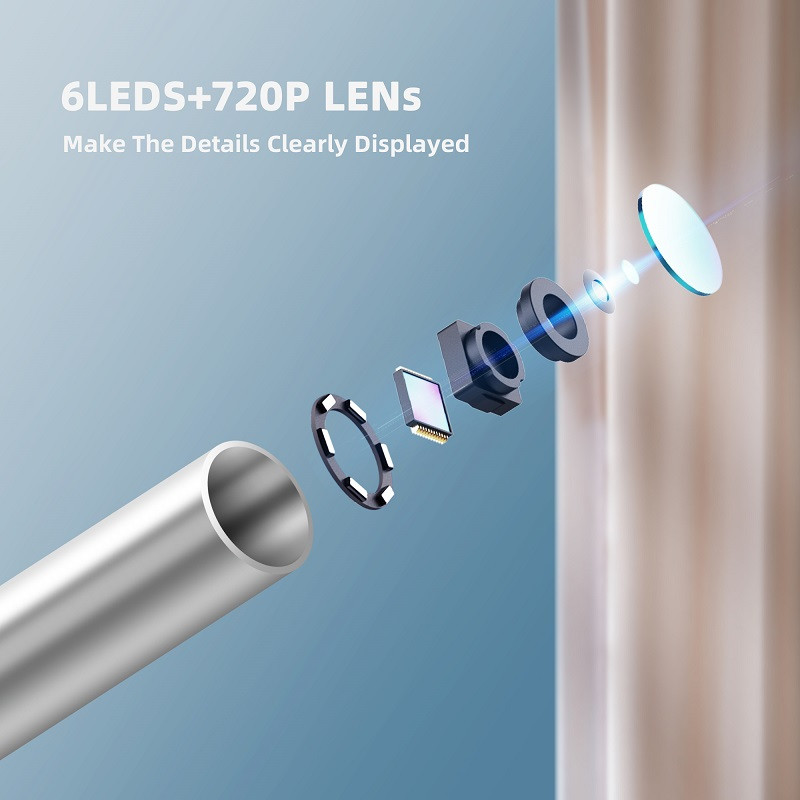 Industria Endoscope Camera Dual Lens 3in1 Type-C Micro USB Inspection Borescope LED αδιάβροχο άκαμπτο καλώδιο για τηλέφωνα Android PC