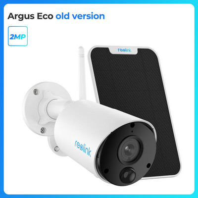Reolink Argus Eco 3MP WiFi kamera 1080P Wire-Free bežična vanjska pametna PIR punjiva baterija Sigurnosne kamere na solarni pogon