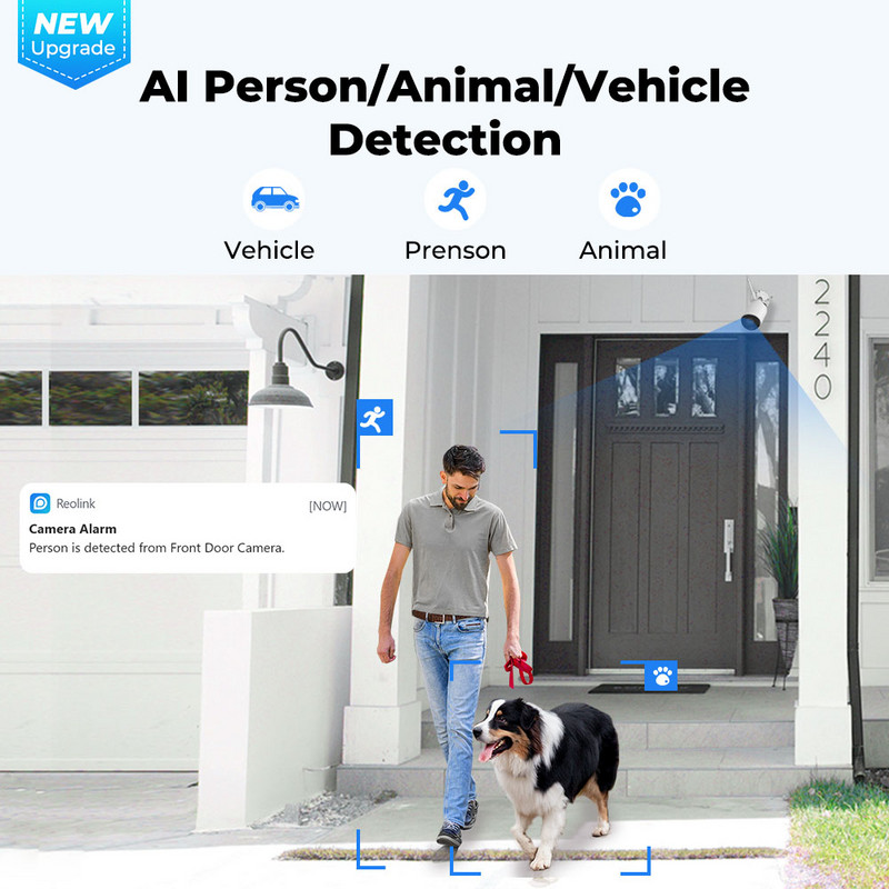 Reolink Argus Eco 3MP WiFi kamera 1080P Wire-Free bežična vanjska pametna PIR punjiva baterija Sigurnosne kamere na solarni pogon