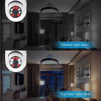 360° 5G E27 LED крушка Full HD 1080P Безжична домашна охрана WiFi CCTV IP камера Двупосочно аудио Панорамно нощно виждане