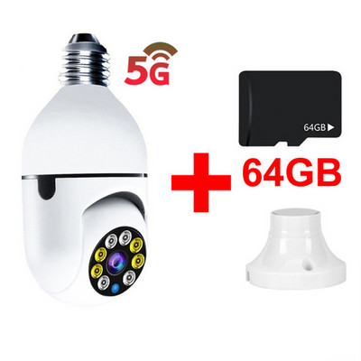 360° 5G E27 LED žarulja Full HD 1080P bežična kućna sigurnost WiFi CCTV IP kamera dvosmjerni audio panoramski noćni vid