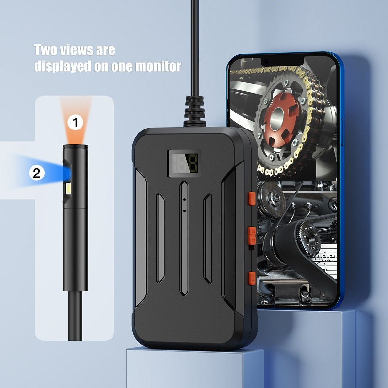 Industrijski WIFI endoskop HD1080P kamera s dvostrukom lećom 8 MM/5,5 MM/3,9 MM Boroskop za pregled automobila IP68 vodootporan 2600 mAh kruti kabel