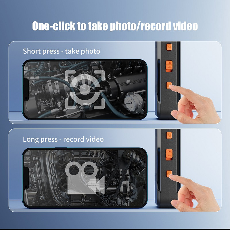 Industrijski WIFI endoskop HD1080P kamera s dvostrukom lećom 8 MM/5,5 MM/3,9 MM Boroskop za pregled automobila IP68 vodootporan 2600 mAh kruti kabel