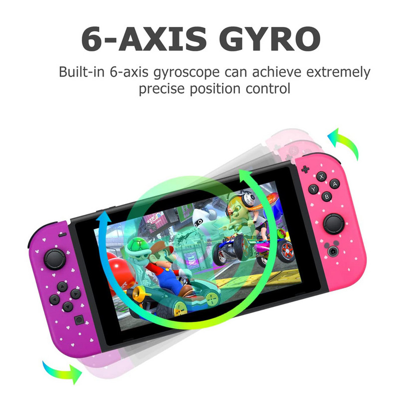 2023 Νέο Switch Joy Pad Con Wireless Control Joystick Bluetooth Gamepad Mando με ιμάντες Διπλή δόνηση για Nintend Switch OLED