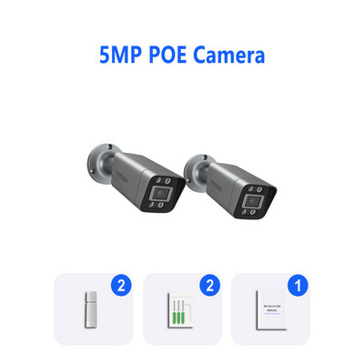 Tiananxun 8Mp 4K Ip Κάμερες Poe Κάμερες Ασφαλείας Cctv 5Mp H.265 Εξωτερική αδιάβροχη επιτήρηση ήχου βίντεο για σύστημα Nvr