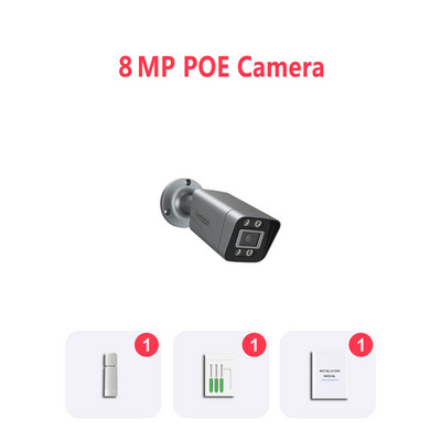Tiananxun 8Mp 4K Ip Κάμερες Poe Κάμερες Ασφαλείας Cctv 5Mp H.265 Εξωτερική αδιάβροχη επιτήρηση ήχου βίντεο για σύστημα Nvr