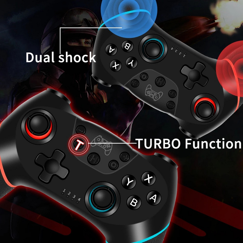 Bluetooth-kompatibilni profesionalni gamepad za N-Switch NS-Switch NS Switch konzola Bežični gamepad Video igra USB upravljanje joystickom