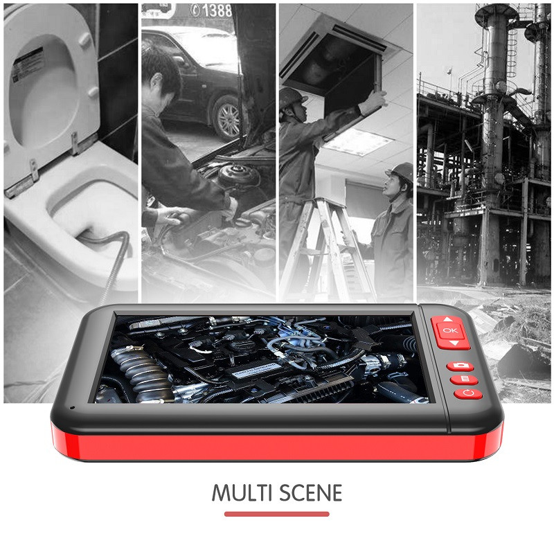 Βιομηχανική κάμερα ενδοσκοπίου με οθόνη IPS 4,3 ιντσών HD1080P 2,0 MP 8mm Mini Lens USB Borescope επιθεώρησης αυτοκινήτου 8 LED IP67 Αδιάβροχο