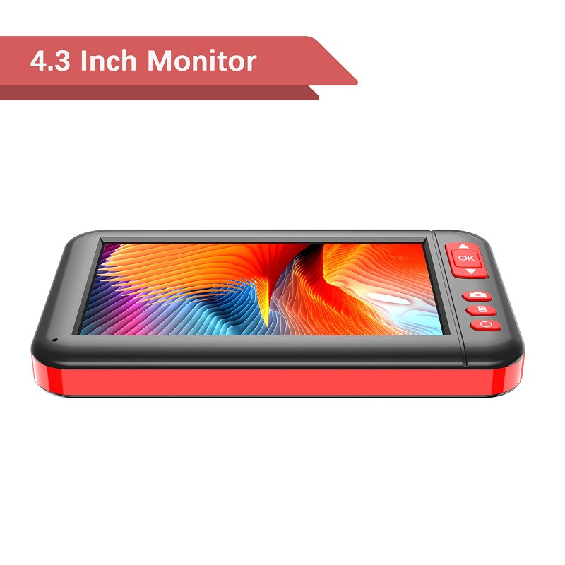 Βιομηχανική κάμερα ενδοσκοπίου με οθόνη IPS 4,3 ιντσών HD1080P 2,0 MP 8mm Mini Lens USB Borescope επιθεώρησης αυτοκινήτου 8 LED IP67 Αδιάβροχο