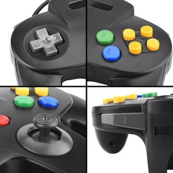 N64 USB Ενσύρματο Gamepad N64 Controller Gamepad Joystick Classic 64 Console Retro Παιχνίδια για Windows PC/Φορητός υπολογιστής Mac