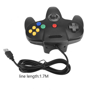 N64 USB Ενσύρματο Gamepad N64 Controller Gamepad Joystick Classic 64 Console Retro Παιχνίδια για Windows PC/Φορητός υπολογιστής Mac