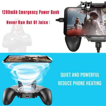 PUBG Controller AK77 Six Finger Gamepad за iPhone Android PUBG Mobile Controller L1 R1 Shooter Triggers Fire Joystick Game pad