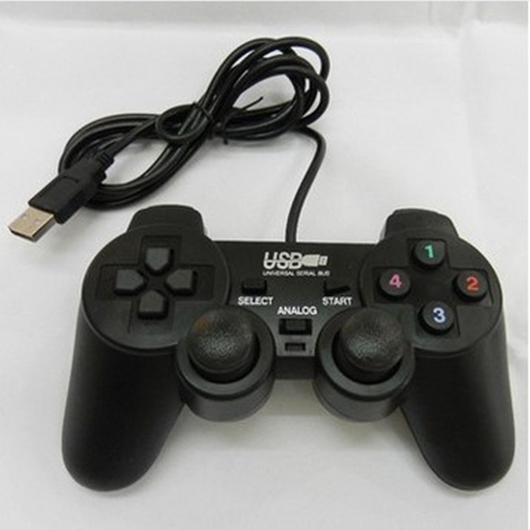 Vibracijski joystick Žičani USB PC kontroler za osobno računalo Laptop za WinXP/Win7/Win8/Win10 za Vista crni gamepad