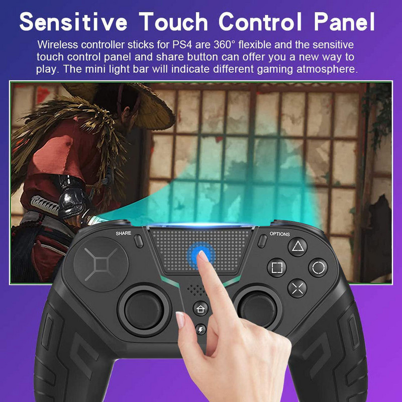 Juhtmeta mängupult PS4 Elite/Slim/Pro Dualshock 4 kontrollerile koos programmeeritava tagasinupu toega Turboga