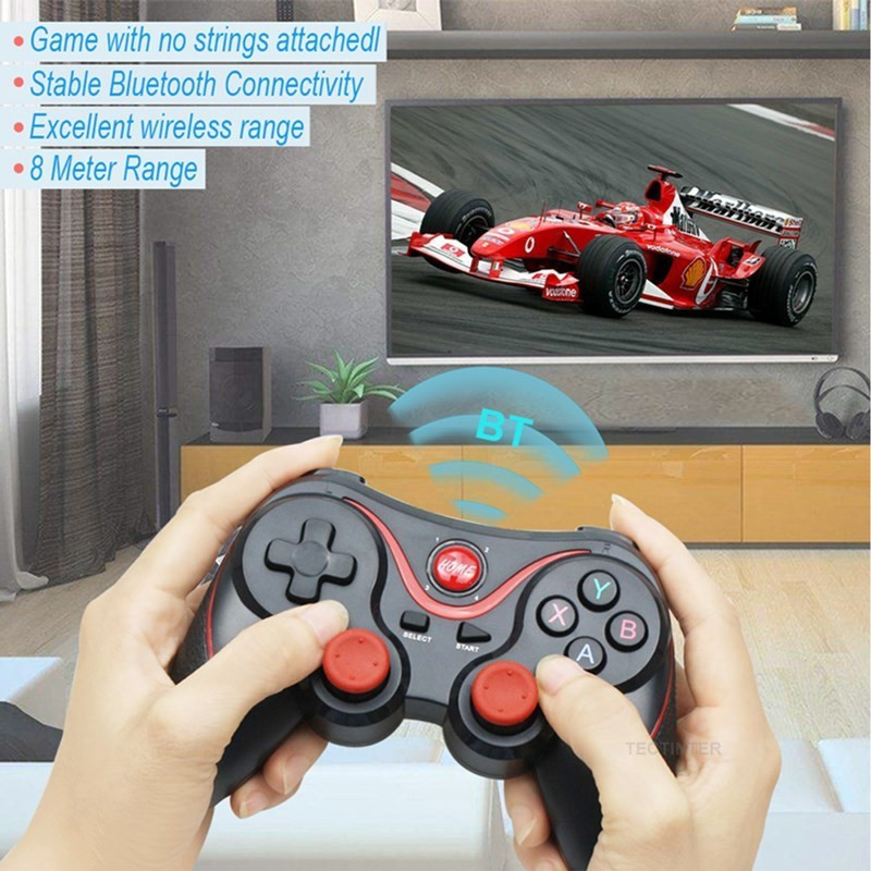 Υποστήριξη Bluetooth T3 X3 Wireless Joystick Gamepad PC Game Controller BT3.0 Joystick για κινητό τηλέφωνο Tablet TV Box