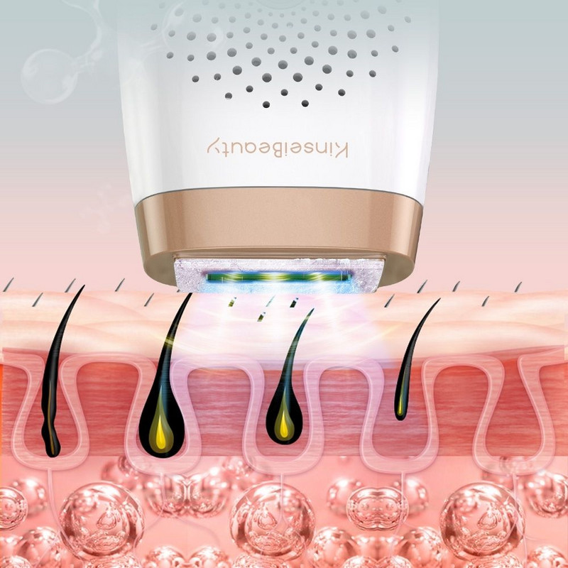 KinseiBeauty IPL αποτρίχωση Οικιακή μηχανή αποτρίχωσης 500000 Flash Για περιοχή μπικίνι σε όλο το πρόσωπο