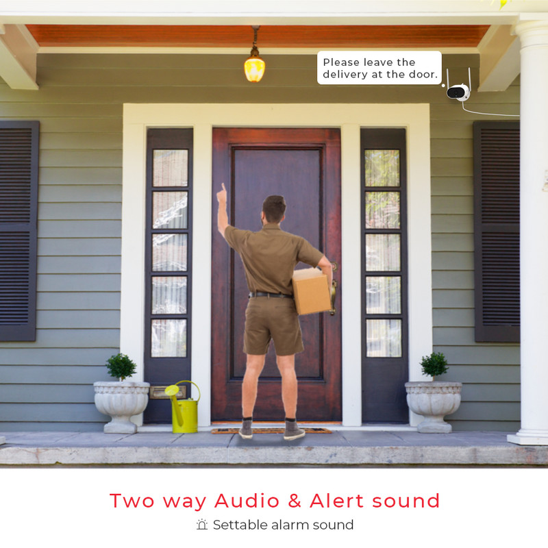 ANRAN 5 MP Κάμερα IP Κάμερα WIFI Κάμερα ασφαλείας 1920P Κάμερα παρακολούθησης εξωτερικού χώρου Κάμερα CCTV αμφίδρομη ήχο αδιάβροχη εφαρμογή νυχτερινής όρασης