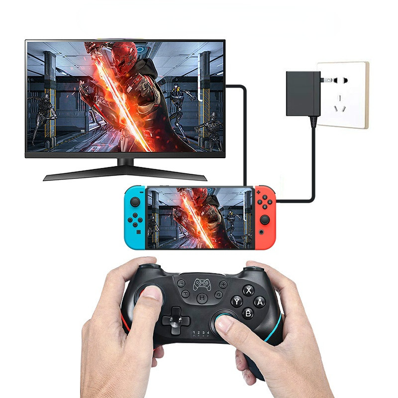 Controler comutator, controler wireless Pro pentru NS Switch Joystick pentru gamepad la distanță, vibrație turbo reglabilă, ergonomic anti-alunecare