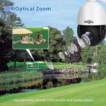 PTZ 5mp 30X οπτικό ζουμ IP POE Κάμερα επιτήρησης ασφαλείας CCTV Εγγραφή ήχου 2 κατευθύνσεων Υπαίθριος χώρος νυχτερινής όρασης δρόμου IP66 Αδιάβροχο