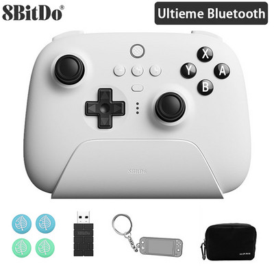 8BitDo Ultimate Bluetooth контролер с докинг станция за зареждане Безжичен геймпад за Nintendo Switch Windows10 11 Steam Deck Джойстик