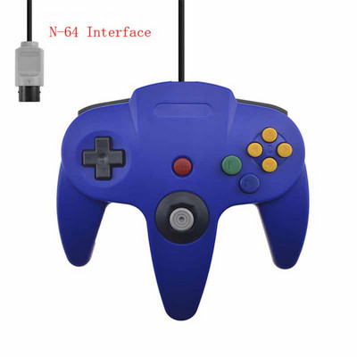 Controller N64 Gamepad Joystick Joypad Game Pad cu fir lung pentru jocuri clasice 64 Console Port N64 Interfață transparent