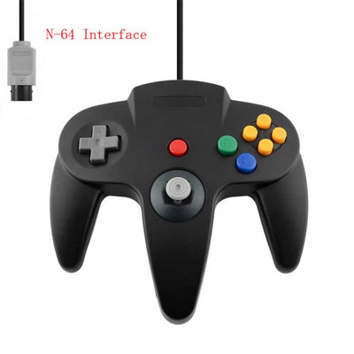 Controller N64 Gamepad Joystick Joypad Game Pad cu fir lung pentru jocuri clasice 64 Console Port N64 Interfață transparent