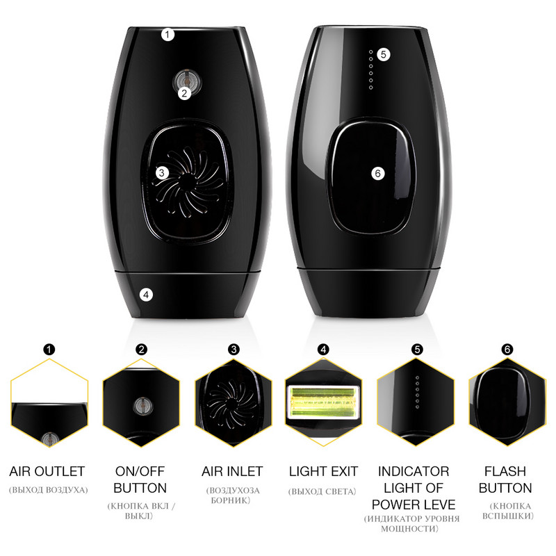 1800000 Flash Permanent IPL Αποτρίχωση με λέιζερ depiladora προσώπου Ηλεκτρική φωτοαποτριχωτική συσκευή Painless Hair Remover dropship