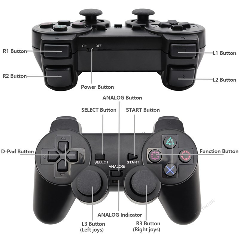 Ασύρματο Gamepad για Sony PS2 Controller για Playstation 2 Console Joystick Double Vibration Shock Joypad USB Control Game PC