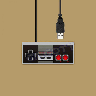 priekš NES USB datora kontrolieris datora video spēles Rokturis Retro USB spēļu pults priekš NES kursorsviras kontroliera manete