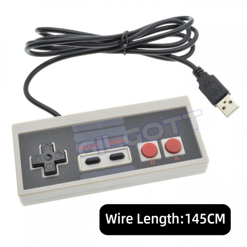 priekš NES USB datora kontrolieris datora video spēles Rokturis Retro USB spēļu pults priekš NES kursorsviras kontroliera manete