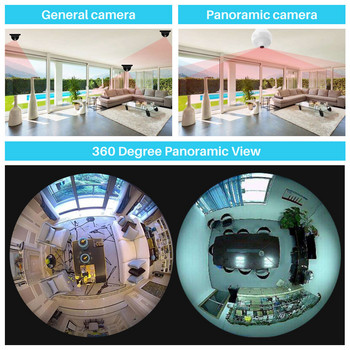 Ασύρματη κάμερα IP WiFi 960P Panoramic Camera Security Bulb Απομακρυσμένη οθόνη 360 μοιρών Αμφίδρομη προβολή ήχου APP Έλεγχος