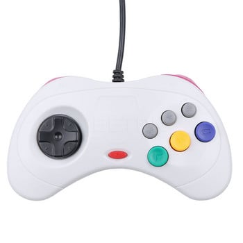 Kebidumei 1PCS USB кабелен геймпад с 6 бутона Игрален контролер JoyPad Джойстик за Sega за Saturn System Style за компютър за Mac