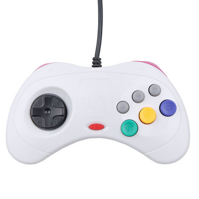 Kebidumei 1PC USB Gamepad cu fir 6 butoane Controler de joc JoyPad Joystick pentru Sega pentru Saturn Stil de sistem pentru PC pentru Mac