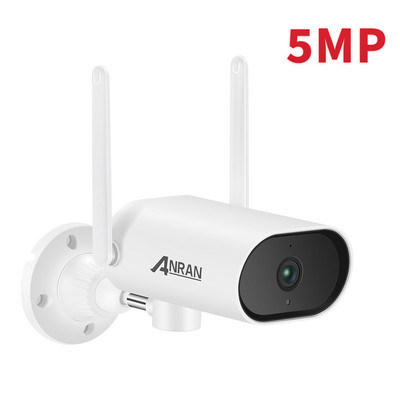 ANRAN 5MP Ασύρματη κάμερα κλίσης πανοραμικής κάμερας Ανθρώπινη ανίχνευση παρακολούθησης Κάμερα παρακολούθησης Κάμερα ασφαλείας Wifi Κάμερα εξωτερικού χώρου