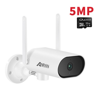 ANRAN 5MP Ασύρματη κάμερα κλίσης πανοραμικής κάμερας Ανθρώπινη ανίχνευση παρακολούθησης Κάμερα παρακολούθησης Κάμερα ασφαλείας Wifi Κάμερα εξωτερικού χώρου
