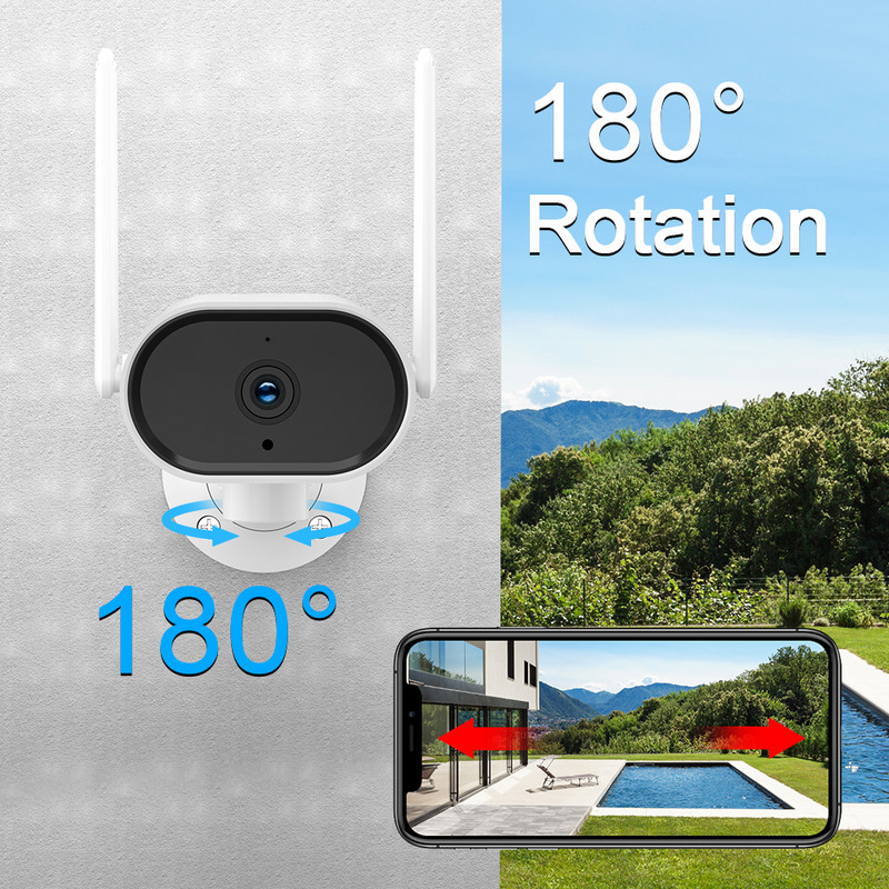 ANRAN 5MP Ασύρματη κάμερα κλίσης πανοραμικής κάμερας Ανθρώπινη ανίχνευση παρακολούθησης Κάμερα παρακολούθησης Κάμερα ασφαλείας Wifi Κάμερα εξωτερικού χώρου