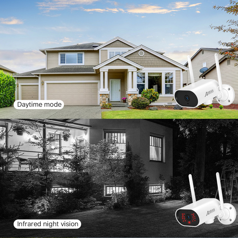 ANRAN 5MP Ασύρματη κάμερα κλίσης πανοραμικής κάμερας Ανθρώπινη ανίχνευση παρακολούθησης Κάμερα παρακολούθησης Κάμερα ασφαλείας Wifi Κάμερα εξωτερικού χώρου