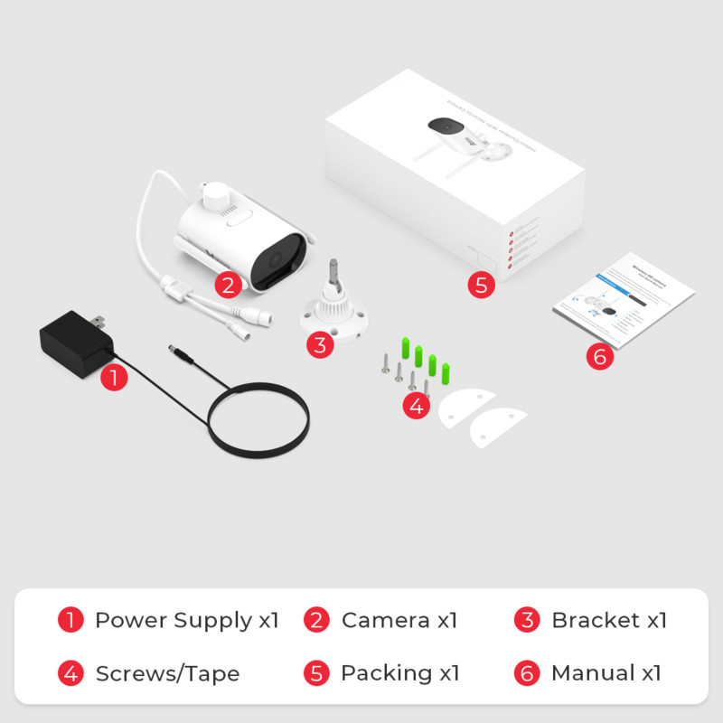 ANRAN 5MP Ασύρματη κάμερα κλίσης πανοραμικής κάμερας Ανθρώπινη ανίχνευση παρακολούθησης Κάμερα παρακολούθησης Κάμερα ασφαλείας Wifi Κάμερα εξωτερικού χώρου