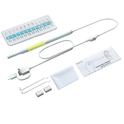 Mini čistiaca ušná endoskopická kamera pre smartfón s Androidom, boroskop s mobilným telefónom, otoskop s mikro endoskopickou kamerou, typ endoskopu USB C