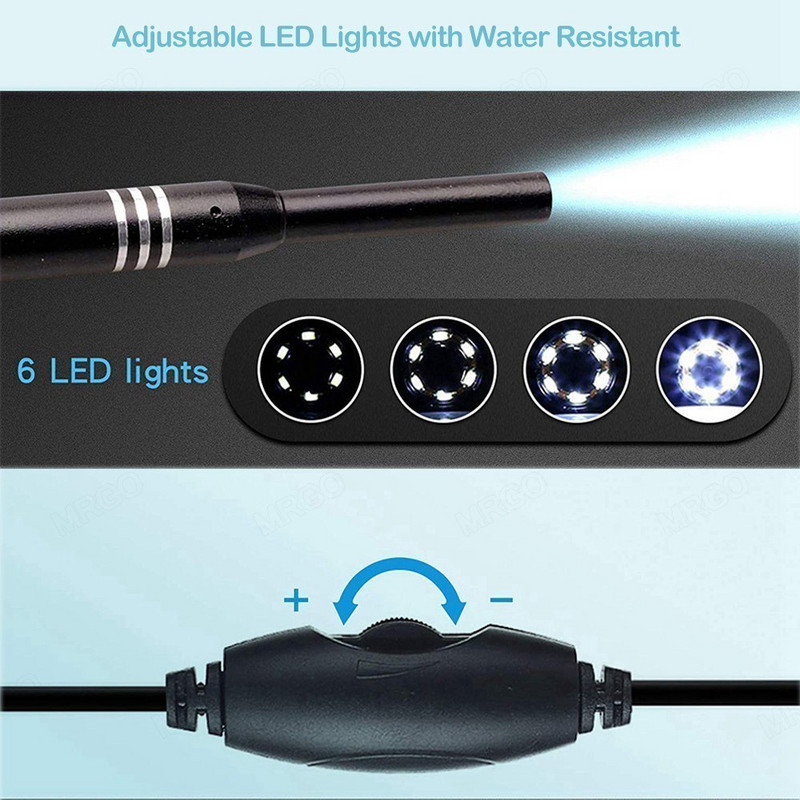 Mini čistiaca ušná endoskopická kamera pre smartfón s Androidom, boroskop s mobilným telefónom, otoskop s mikro endoskopickou kamerou, typ endoskopu USB C