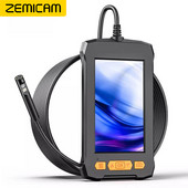 Βιομηχανική κάμερα ενδοσκοπίου με διπλό φακό 4,3 ιντσών οθόνη HD1080P 3,9MM/5,5MM/8MM Επιθεώρηση αυτοκινήτου Borescope Rigid Waterproof 2600mAh