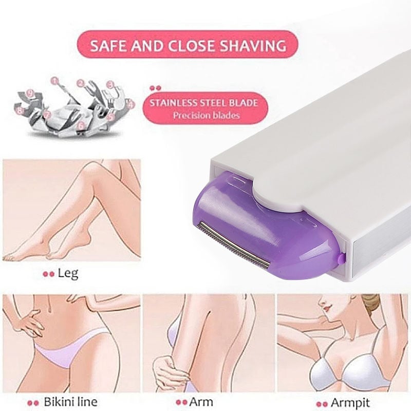 Električni epilator za žene Bezbolno uklanjanje dlačica Epilator Uređaj za brijanje s trenutnim senzorom USB Bikini Lice Noga Ruka Laserski depilator