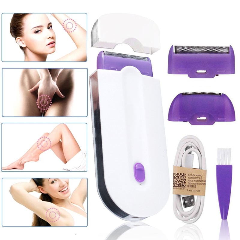 Električni epilator za žene Bezbolno uklanjanje dlačica Epilator Uređaj za brijanje s trenutnim senzorom USB Bikini Lice Noga Ruka Laserski depilator