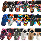 Множество цветове Нова Bluetooth безжична дръжка за игра Двойна вибрация контролер за PS4 PS3 за конзола за игри USB 6 Axis Joypad