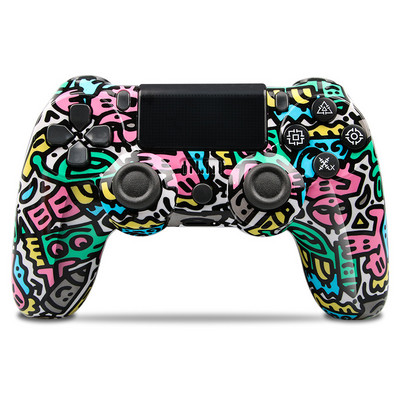 Множество цветове Нова Bluetooth безжична дръжка за игра Двойна вибрация контролер за PS4 PS3 за конзола за игри USB 6 Axis Joypad