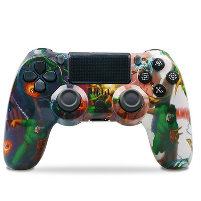 Множество цветове Нова Bluetooth безжична дръжка за игра Двойна вибрация контролер за PS4 PS3 за конзола за игри USB 6 Axis Joypad